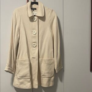 Tribal  Cream Trench Coat
